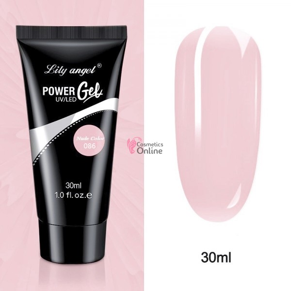 PolyAcril Gel UV/ LED pentru unghii false Lily Angel de 30 ML - 086 Nude Color